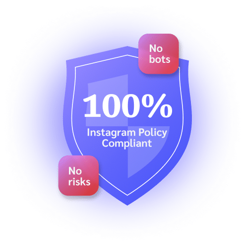 100% Instagram policy compliant icon
