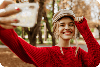 Person taking a photo - creating charming content